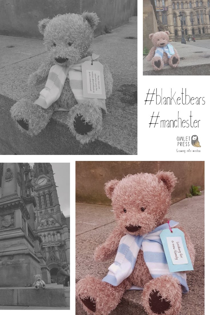 OwletPress's tweet photo. One of our #blanketbears hoping for a #family to #adopt him has been spotted in #Manchester. Good job #PiersMorgan isn't local 😄 This little one needs carrying and lots of love. #nationaladoptionweek #supportadoption #roomforme #dadscarrykidstoopiers https://t.co/cu2gV3pURH https://t.co/PWnl1PsgTI