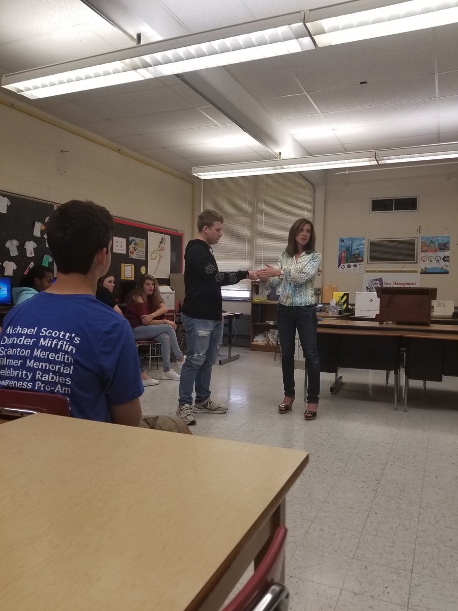 nwhscte's tweet photo. Ms. Wilkerson had body language expert, Blanca Cobb, to come and speak to her Principles of Business classes about the importance of body language. It was an awesome experience! https://t.co/szVQprKSLL