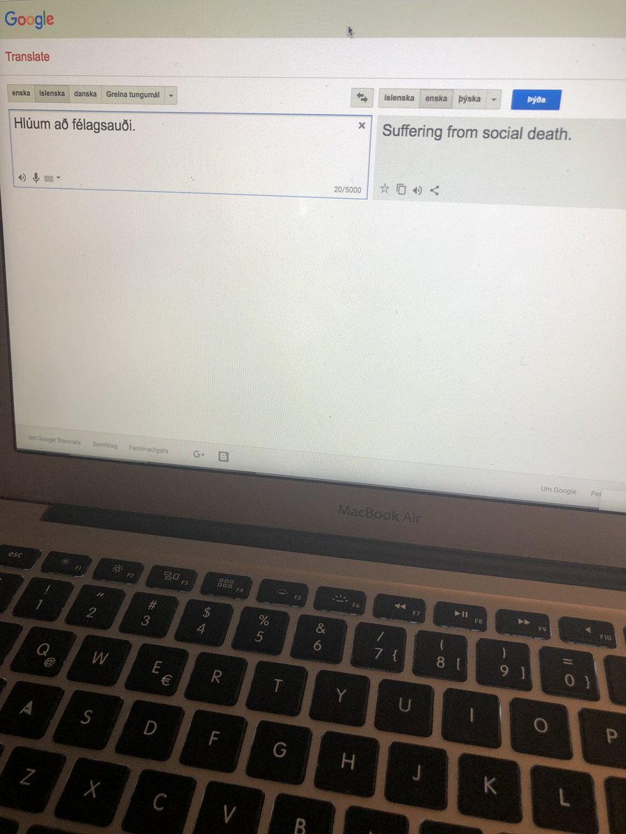 Alltaf gott að hafa Google Translate við hendina!