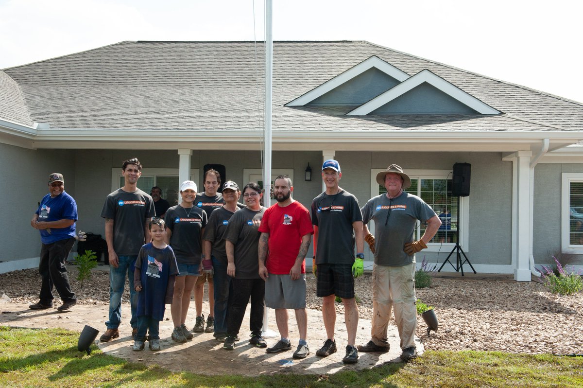 HomesForOurTrps's tweet photo. Thank you to HFOT corporate partner @WBLiquors for coming out to help lay the landscape of Army Staff Sergeant Freddy Ruiz's future home! https://t.co/YqYRnCUGA9