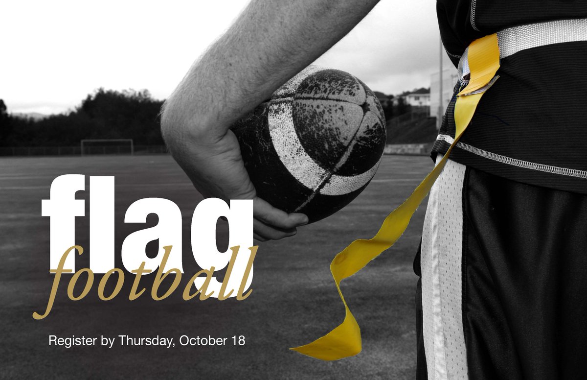 Register as a team, or as a free agent for Flag Football by Thursday, October 18🏈

Register at: imleagues.com/oakland