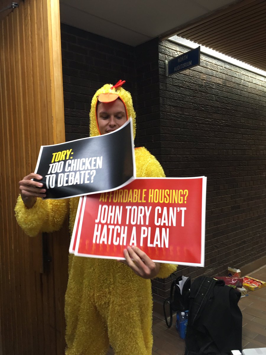 voicesofscarb's tweet photo. # TO Housing Pledge Mayoral Forum. John Tory missing in action https://t.co/zjBxOrPK9d