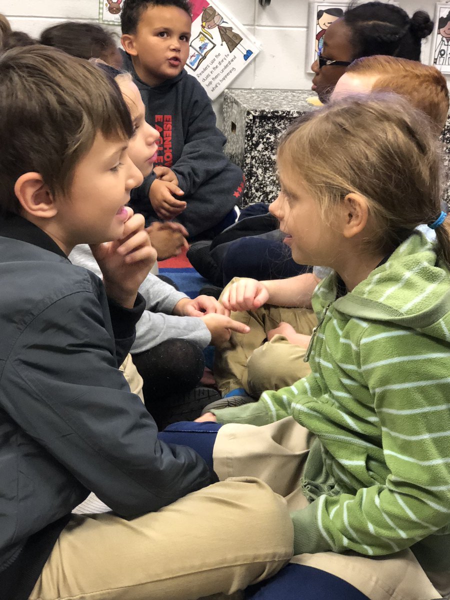 JulieC8466's tweet photo. #PowerWalkMoment Mrs. Randall gives students a purpose for listening during shared reading so they will be ready to turn and talk with a neighbor. #PurposefulTalk #BestYearYet #EisenhowerStrong #Zone1derful https://t.co/wED0fjXcOV