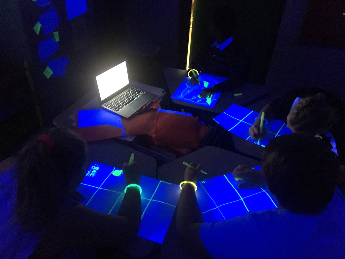 piedmontelem's tweet image. Mrs. Cooper’s 5th Graders learn about adding and subtracting decimals in a really cool way! #glowmath #80sDay