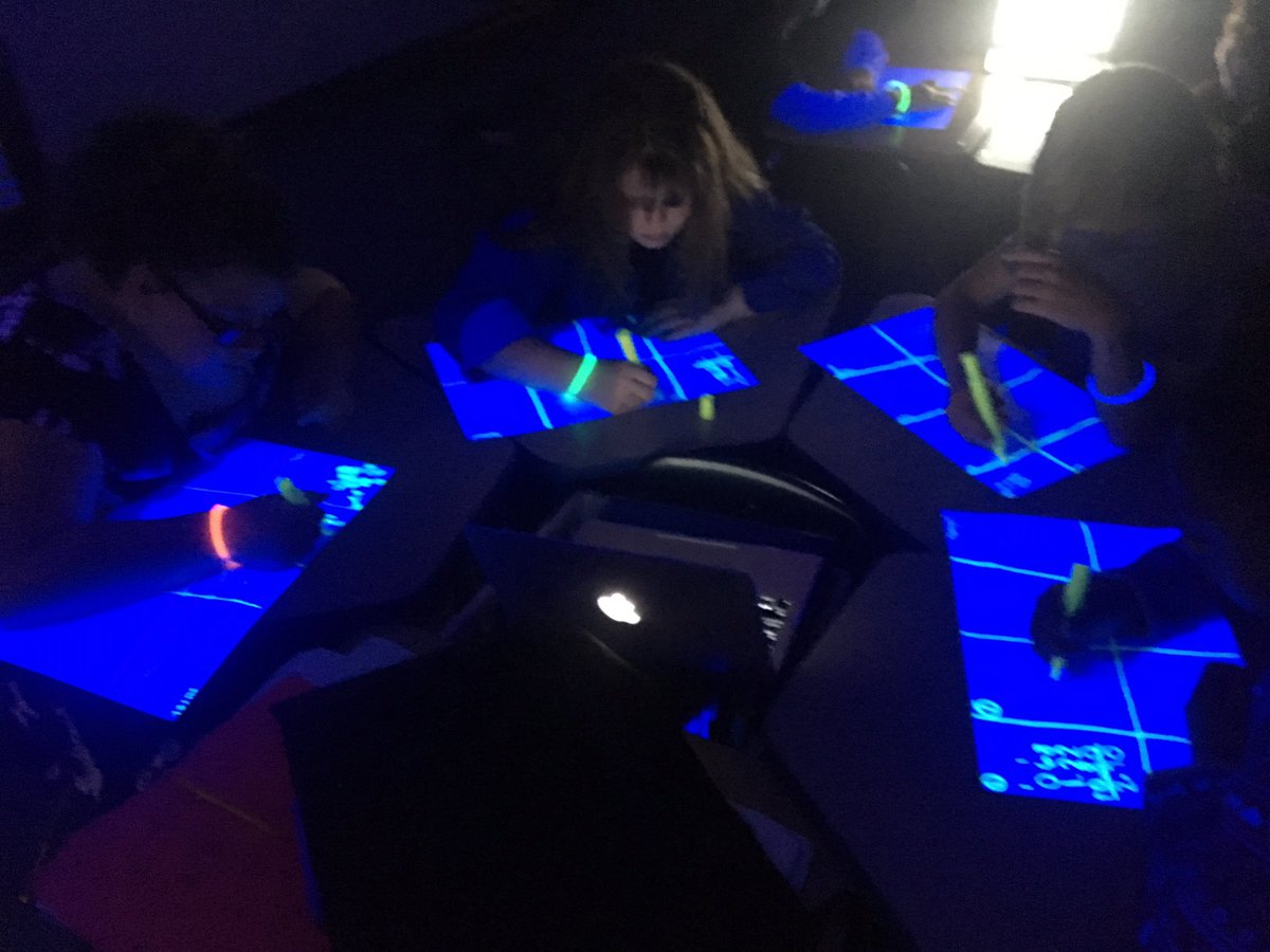 piedmontelem's tweet image. Mrs. Cooper’s 5th Graders learn about adding and subtracting decimals in a really cool way! #glowmath #80sDay