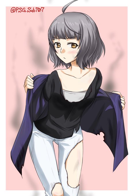 ダメージド岸波(秋刀魚タイプ)
#岸波
#艦これ版深夜の真剣お絵描き60分一本勝負
#艦これ版真剣お絵描き60分一本勝負_20181016 