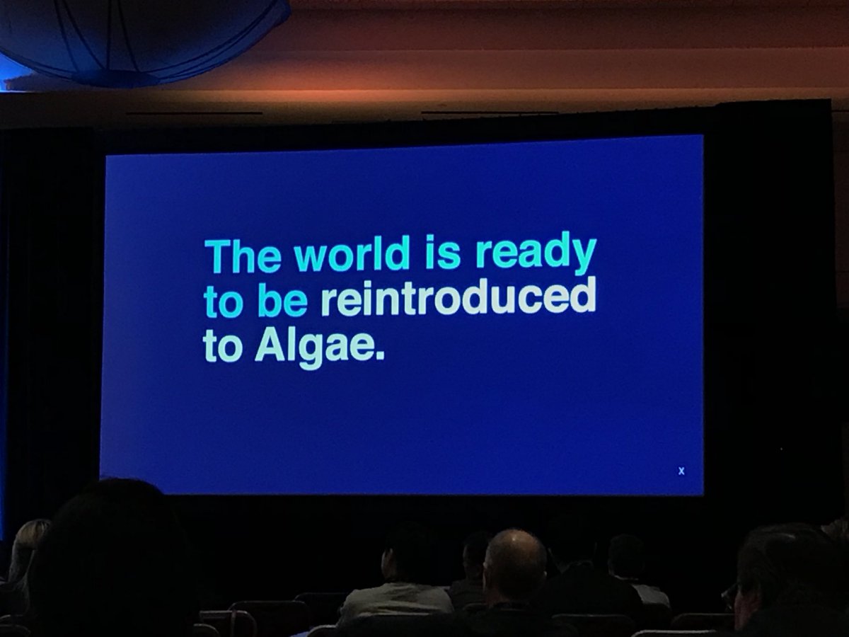 myates_uk's tweet image. “The world is ready to be reintroduced to #algae” - great quote from #somethingmassive #algae2018