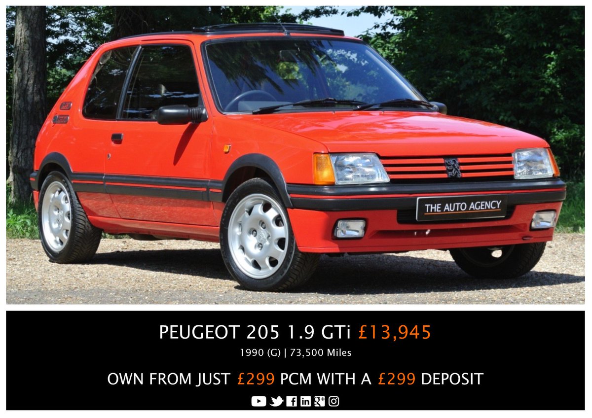THEAUTOAGENCY's tweet photo. #FORSALE 1990 Peugeot 205 1.9 GTi in Cherry Red 🍒
£299 PCM with a £299 Deposit... 
>> https://t.co/AWrIGtNBOb 

01992 553007 | info@theautoagency.co.uk
#Hertford #UsedCars #Peugeot #HotHatch #Peugeot205 #Hertfordshire #RT https://t.co/U6bRzbcoOc