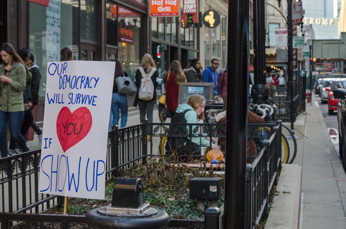 Midterms are getting close! Make sure you're registered to vote! #vote #protestsigns #tbt #womensmarch #chicago #documentarianphoto #downtown #photooftheday #jonikatphoto