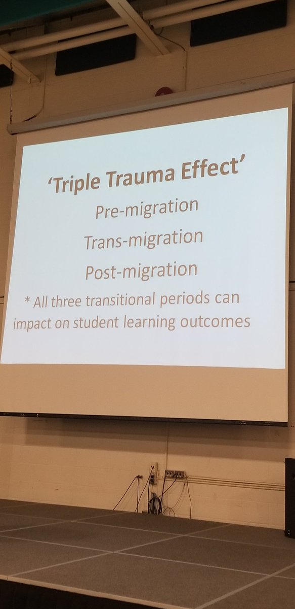 fmzabian's tweet image. Awesome presentation by Emma Wilson on trauma. Getting an understanding of our newcomers and the experiences they bring with them. #ELLTVDSB #ELLs #tvdsb @robinsonjeffery @NataleeWales