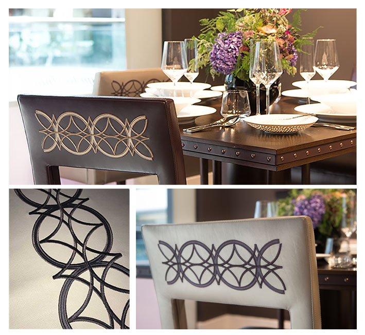 VictoriaBainTex's tweet photo. Take a look at our Emilie design featured below, embroidered on to @WhistlerLeather. It's all in the detail...and what a sheek look it gives! https://t.co/PukH70rNaB