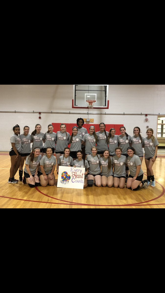 AR_Athletics's tweet photo. Girls Volleyball wins over Neumann-Goretti 3-0 and more importantly raised money for a great cause. Heart Diesease Awareness. ❤️ #ARCARES https://t.co/jluufTwyF1