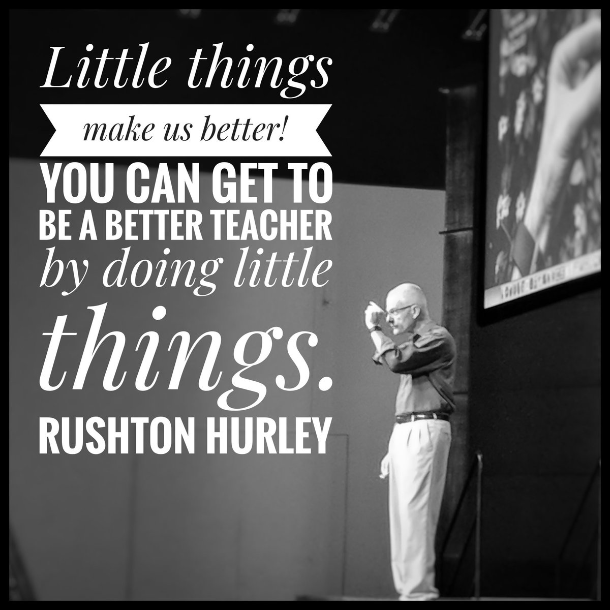 Care about getting better everyday! The only person to whom you ever need to compare yourself is the you who you were yesterday! <a href="/rushtonh/">Rushton Hurley</a> #ITECia