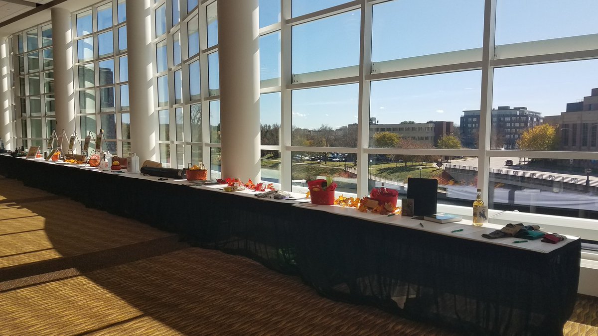 UMISC's tweet photo. Get to bidding! The Silent Auction will be open for bids until 7pm. Thank you to all that donated! @NAISMAorg #InvasiveSpeciesConference https://t.co/5hfSCubffX