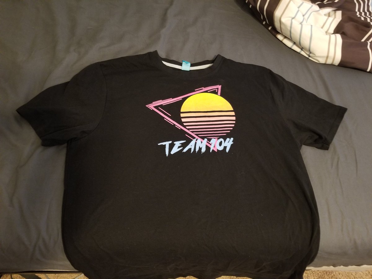 kerrytaz's tweet photo. Neat, I don't even need to get a new shirt for lan this year
#Team104 https://t.co/4GuB5ghTL8