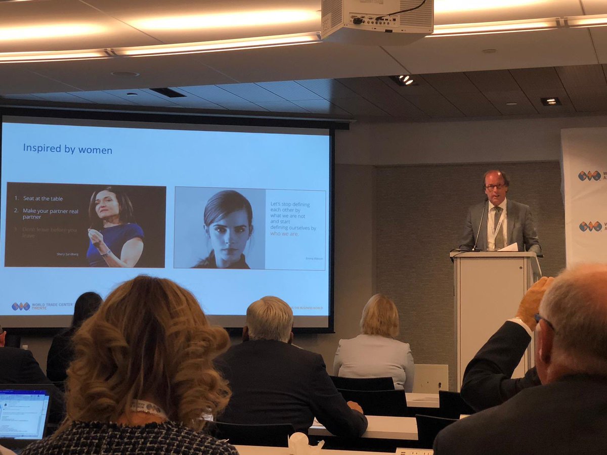 WTCTwente's tweet photo. Today #WTCTwente participated in #WTCAMS2018 flash session about contributing to improve female participation in our regional economy, by activating our local WTC network to support this goal. #ConnectingTheBusinessWorld https://t.co/kSEWw13x4K
