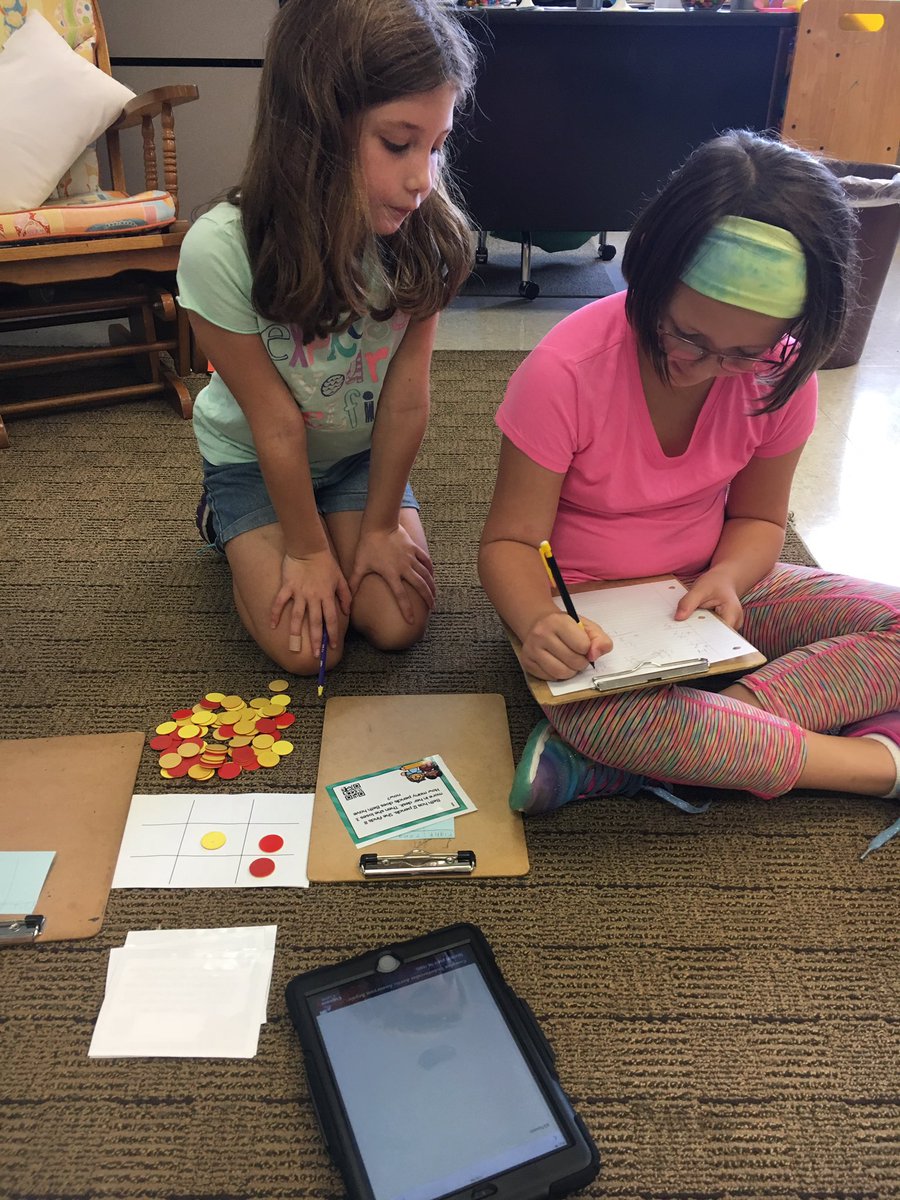 r_flowers1's tweet photo. Who knew Solving two-step word problems with Tic tac toe and QR codes could be so FUN!! #makelearningcomealive @SedgeGardenES https://t.co/4TGqCgs8Ry