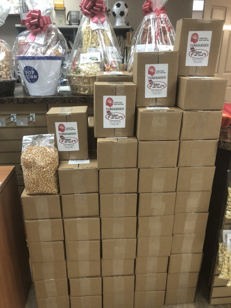 byMissMisa's tweet photo. #CapilanoBranch is selling 2KG bags of popcorn kernels 🍿 from The Popcorn Shoppe in support of #UnitedWay Alberta Capital region! $12 a box. All profits will go to support of @myunitedway #fundraising #charitytuesday #yeg https://t.co/9I1sFtEctf