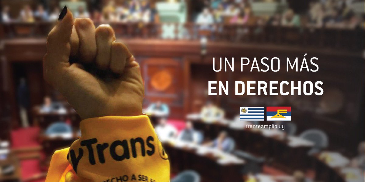 Frente_Amplio's tweet photo. Más igualdad, más diversidad, más libertad 💛🏳️‍🌈✨

Senado aprobó por 17 votos en 29 el proyecto de #LeyTrans

Pasa a @DiputadosUY para su tratamiento. #LeyTransYa https://t.co/lqor7NYjuu