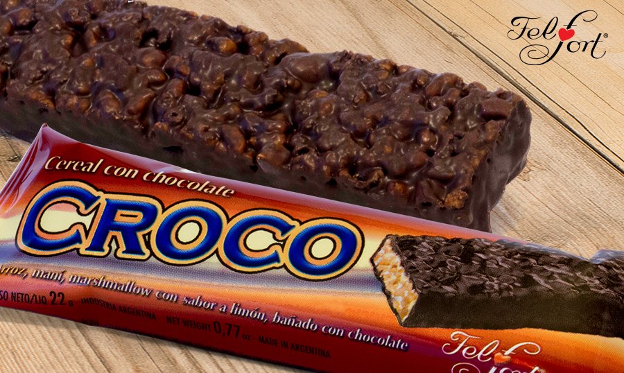 ¿Te imaginás una barra de cereales con arroz, maní, mashmallow y la más suave crema de limón, completamente bañada en chocolate? 😛 No imagines más. ¡Andá al kiosco y pedí #Croco! 😁
