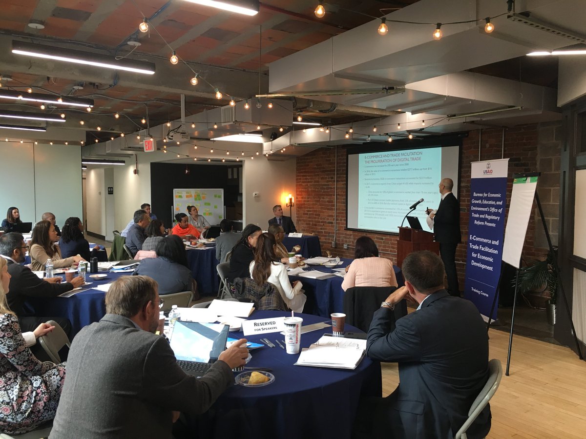 Nathan_Inc's tweet photo. Since 2008, #ecommerce has increased 20% each year. Today our experts @rachidbenj &amp; Victoria Waite presented at a Nathan-hosted training course for @USAID E3 on e-commerce, #trade facilitation, &amp; economic #development. 

Learn more about our work in trade: https://t.co/DARmONrxAx https://t.co/PfaQISK7hh