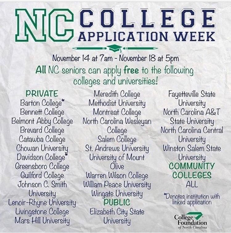 TheAAdvantage's tweet photo. Are you a #NC #senior or know a family residing in North Carolina? The College Foundation of #NorthCarolina wants to help you apply to select N.C. #colleges for FREE! This alone can save you hundreds on #dollars! So be sure to take full ADVANTAGE of this #debtfree love! #NCApp https://t.co/sknZXxpnHi