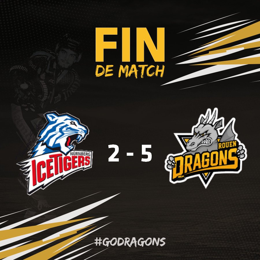 DragonsdeRouen's tweet photo. HISTORIQUE !!! 

Les @DragonsdeRouen l'emportent à Nuremberg et deviennent la première équipe 🇫🇷 à atteindre la phase finale de la @championshockey !

Encore une performance de grande classe de @pintaric_matija et ses partenaires
MAGNIFIQUE

#ImpossibleNestPasRouenais https://t.co/F9z6C2GNGi