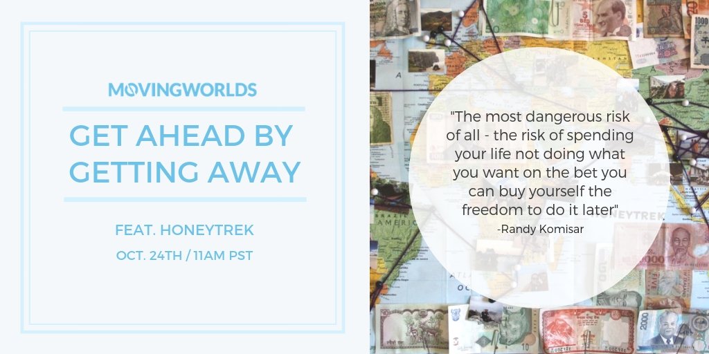 Experteering's tweet photo. Climbing the corporate ladder isn’t the only path to a successful career. Join us for #GetAheadbyGettingAway to explore this theme with Mike &amp; Anne Howard, Founders @HoneyTrek and authors of #UltimateJourneysForTwo. Registration: https://t.co/yl7EdUxl0b #careerdevelopment #travel https://t.co/8TfkkLXNo0