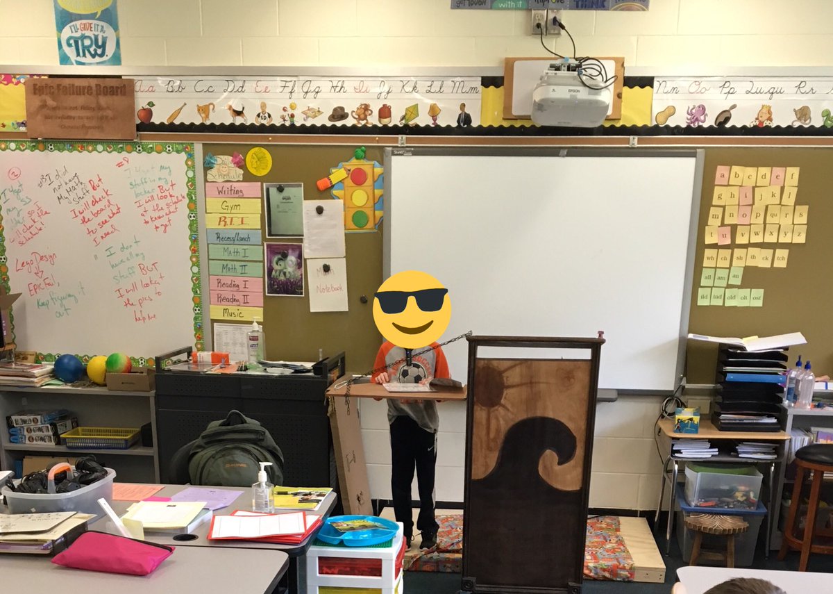 JoeSurfer2's tweet photo. So proud of this little guy today! A few weeks ago he would NOT talk in front of the class, always took a pass. Well @bray_kim has a wonderful husband who’s a builder & b/c of a #ReWireYou 💡 courtesy of @TopDogTeaching he read a comic he wrote @ illustrated to the class! https://t.co/b5m74GdG7k