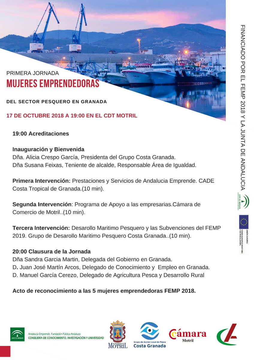 EMASasociadas's tweet photo. ¡Apoyamos a todos los sectores! 
La riqueza de un territorio está en el crecimiento inteligente, donde  todo cabe, con un buen criterio de actuación.
#Jornadas #Pesca #Mujeres #Emprendimiento https://t.co/MlyUkGkn22