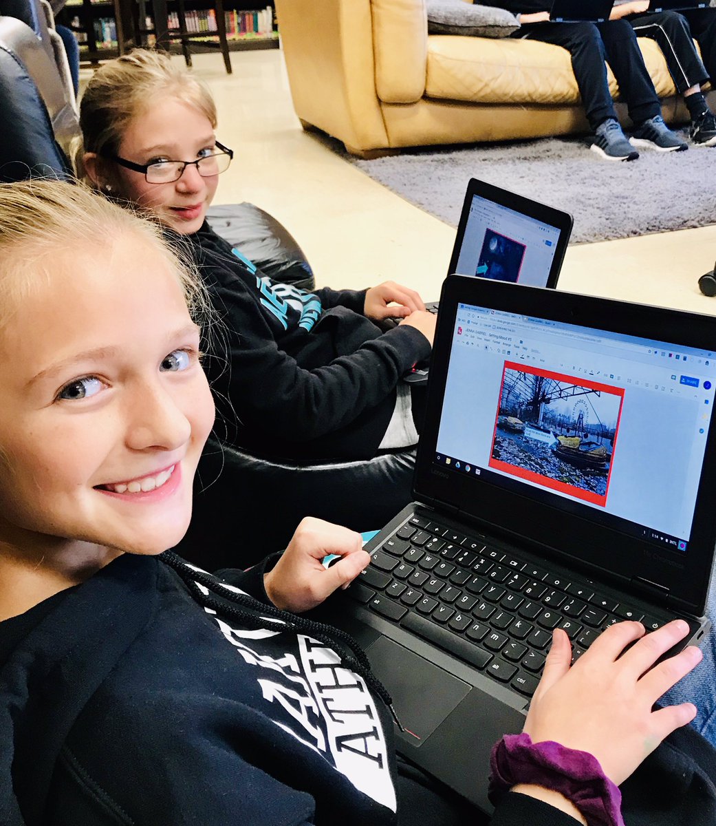 Polancoms's tweet photo. Ss collaborating on their #elementsoffictionproject by exploring how setting affects/influences other parts of plot using #googledrawings @OakvilleMiddle #STEMployee #steammsdr9 https://t.co/NCyY2HNmnJ