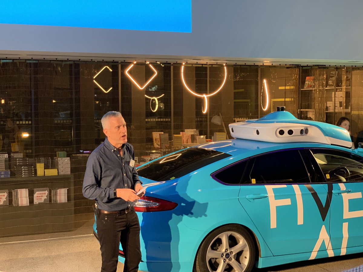 torstenreil's tweet photo. Packed venue as @_FiveAI CEO @stanboland is revealing our autonomous cars in London! #FiveAIShowcase https://t.co/Nv3ROBdmz1