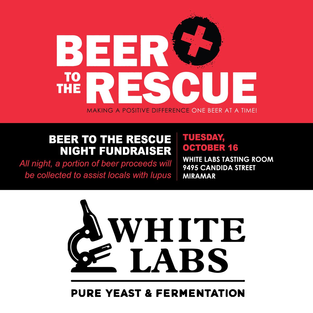 As if yeast hasn't already given enough to the world, tonight it will do its part (in collaboration with <a href="/whitelabs/">White Labs</a> of course) to produce delicious beers in support of <a href="/LupusSoCal/">LupusSoCal</a> services. Don't let it have eaten all that sugar for nothing.