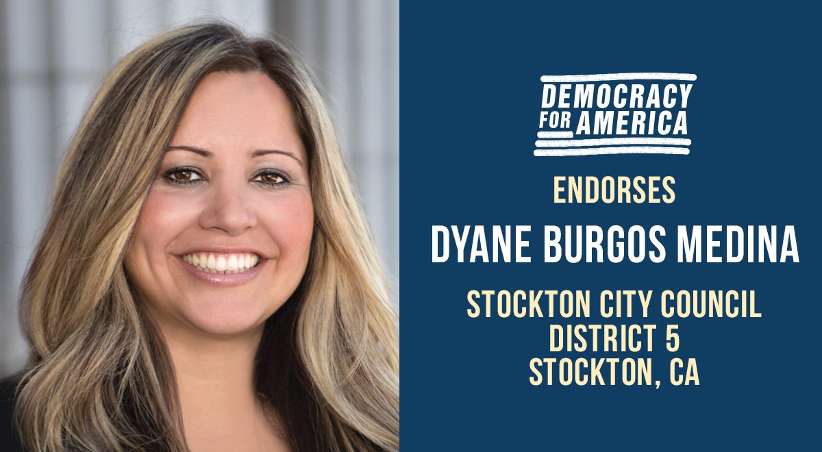 DFAaction's tweet photo. Candidates like Nikki Bas in Oakland and Dyane Burgos Medina in Stockton are blazing trails and building across organizing and electoral spaces. #DFAChat 7/ https://t.co/UhmLvUjQk1
