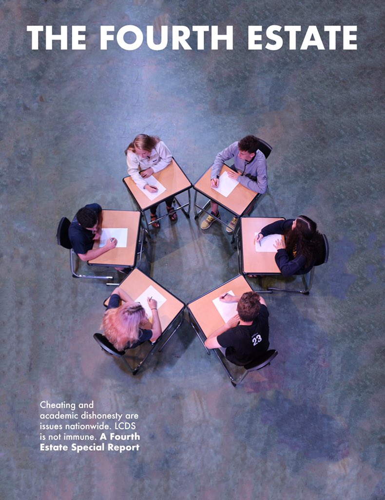 LCDSFourth's tweet photo. Just released Issue 2! Cover story: special report on academic dishonesty in the Upper School. Nearly 50 people were interviewed and six TFE staffers contributed. Also read: New summer reading, MIA, senior room, and teacher Q&amp;As. https://t.co/7JUriKg1kR