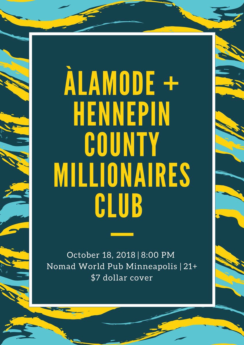 HennCoMillions's tweet photo. Thursday night! We’ll be at @NomadPubMpls with @hearalamode 
8pm - $7
Brand new tunes.
Our last public bang of 2018. #WitnessTheBang https://t.co/xl4iJo5VF8