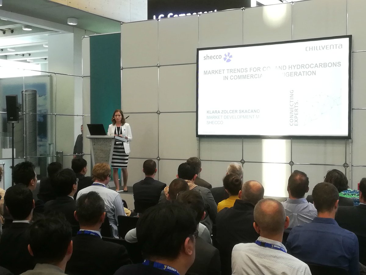 shecco's tweet photo. .@shecco ’s Klara Zolcer Skacanova presents the recently published #LifeFront report on the impact of standards on hydrocarbon refrigerants in Europe at #Chillventa!
#GoNatRefs #sheccoBase @klarashecco https://t.co/tHfU1YxdGY