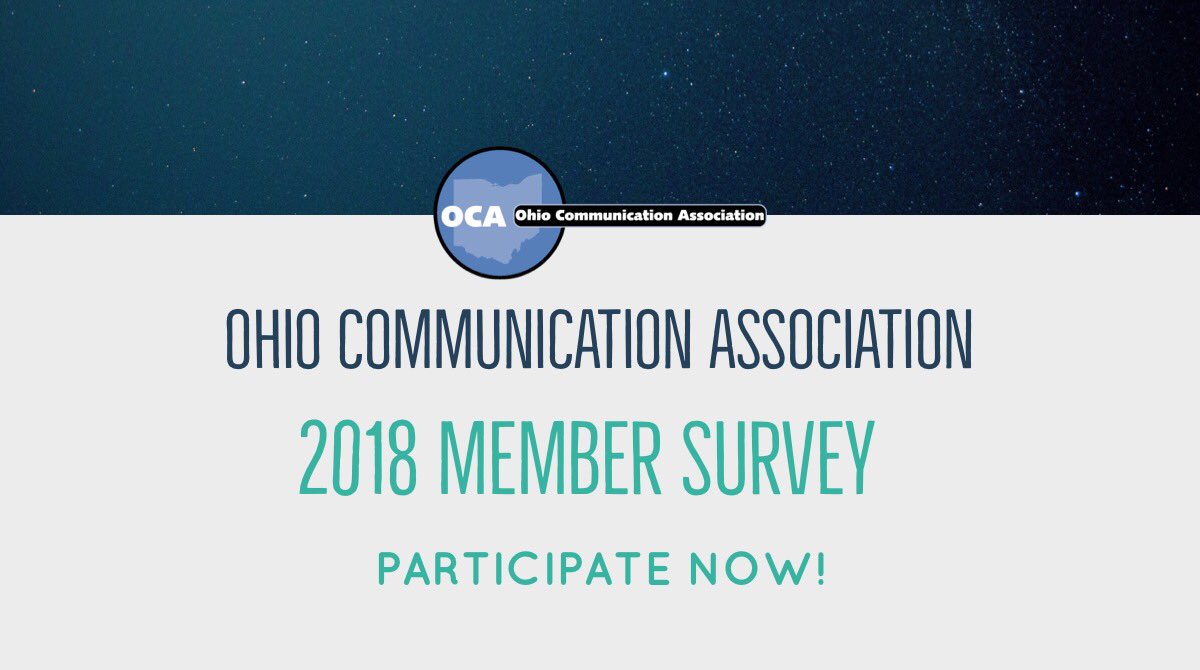 OhioCommAssoc's tweet photo. Keep an eye on your inbox, OCA Members - we want to hear from you! Our annual survey will be released this morning and we want to hear your thoughts about this year’s conference and how to make OCA even better! Not a member yet? Head over to our website! https://t.co/AOHKALQOIa https://t.co/1rAcFzfZsn