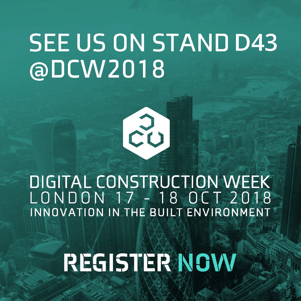 3DRepo's tweet photo. Catch the 3D Repo team @DigiConWeek tomorrow and Thursday @ExCeLLondon on stand D43 #DigitalConstructionWeek2018 #DCW2018 https://t.co/wI6Uq776ih