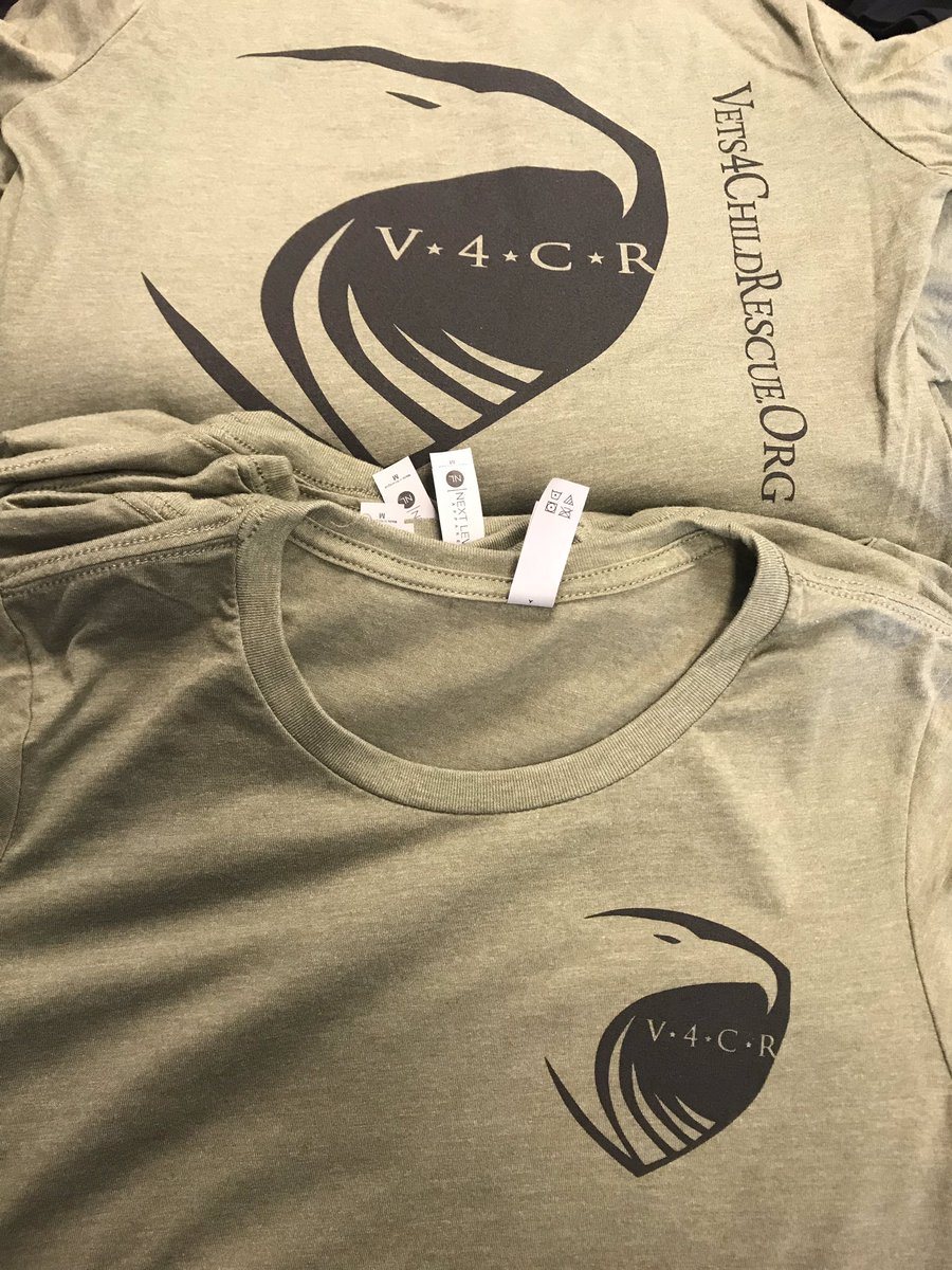 NEW shirts are in!! Order your V4CR t-shirt on our website vets4childrescue.org! Every purchase helps us to #endchildtrafficking 👍🏽