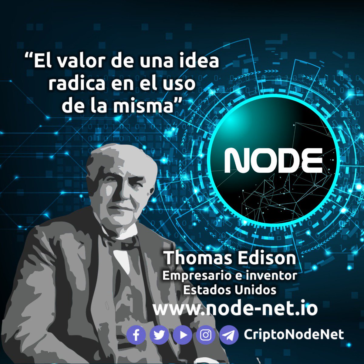 CriptoNodeNet's tweet photo. "El valor de una idea radica en el uso de la misma" Thomas Edison
#Node #NodeNet #Emprendimiento #Liderazgo #Blockchain #Bitcoin #Equipo #Team #Networker #Marketing #Inversion #Criptomoneda #WeGorForMore #VamosPorMas #YoMeEducoConNode #YoUsoNode #YoSoyNode #YoSoyNodeNet https://t.co/eOCeboawoE