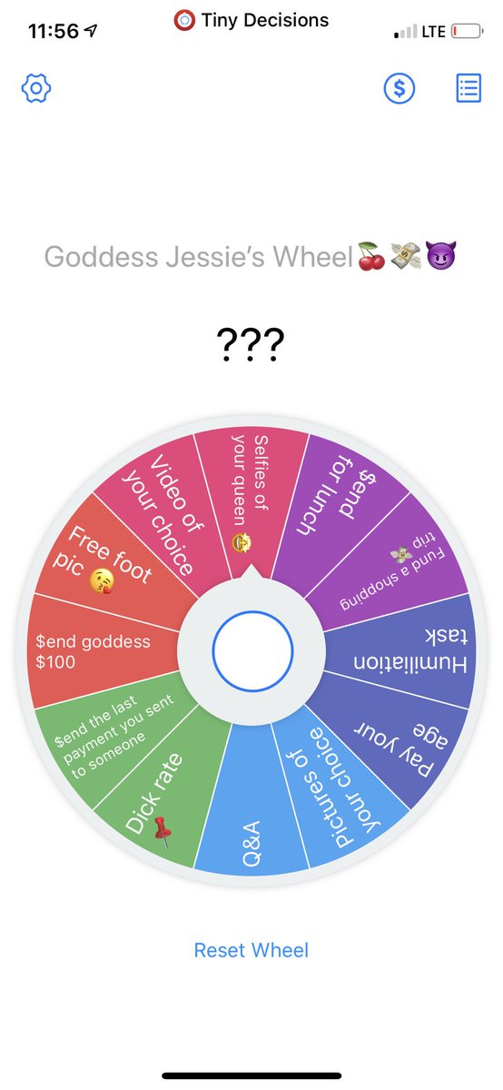 jessiebaby727's tweet photo. who wants to spin the wheel? DM me ๐
#findom #humiliationwheel #spinthewheel #paypig #cuck #paypal https://t.co/d6gSRpiq0y