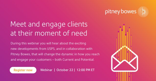 chrishallva's tweet photo. Webinar on integrating direct mail data into your digital platforms #CX @USPS https://t.co/oejaQdwD7s #PBemp https://t.co/1IyTKXDyPF