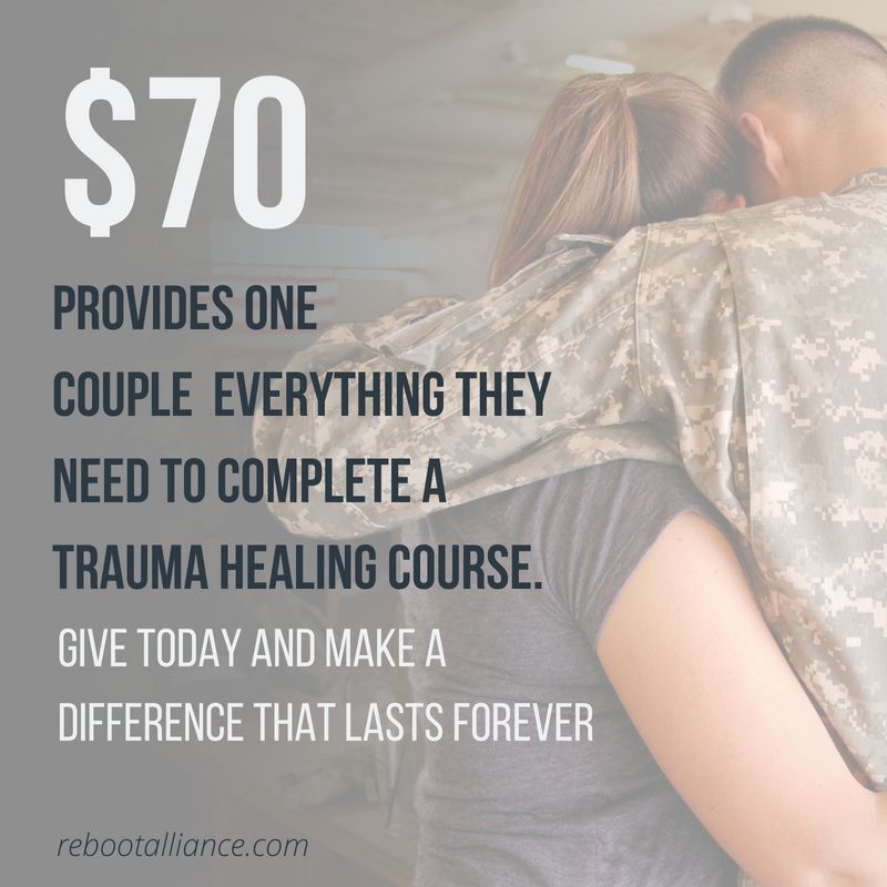 REBOOTRecovery's tweet photo. $70 provides one couple with everything that they need to complete a trauma healing course. Consider donating today and make a difference that will last for generations to come! https://t.co/LVFMyGtdfQ #Deployhope #reboot https://t.co/p0VsZmSAHR