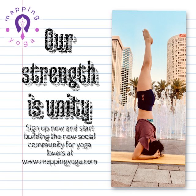 mapping_yoga's tweet photo. Our #strength is unity. Sign up https://t.co/i2Kcme2c7O start building the social community for #yoga lovers #yogajourney #yogaeverywhere #yogapose #takecareofyourself #yogis #yogatime #instayoga #morningmindfulness #inspirehealthy #yogalove #yogagirl #mappingyoga #yogachallenge https://t.co/TlMLT9UToE