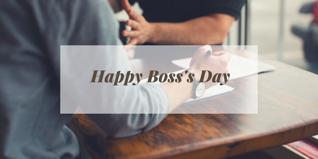 _thinkIT's tweet photo. Don't forget to do something special for your boss today on #NationalBossDay! https://t.co/yiTwqf5rNR