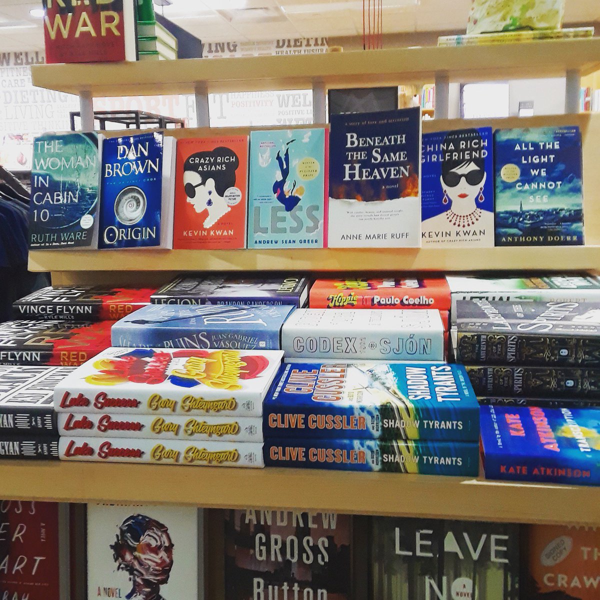 Fifty Shades of Blue. 'Beneath the Same Heaven' as spotted at the bookstore in the Minneapolis/St. Paul International Airport. #BENEATHTHESAMEHEAVEN #NOVEL #WORLDPEACE #TERRORIST #LITERARYFICTION #BETSELLER