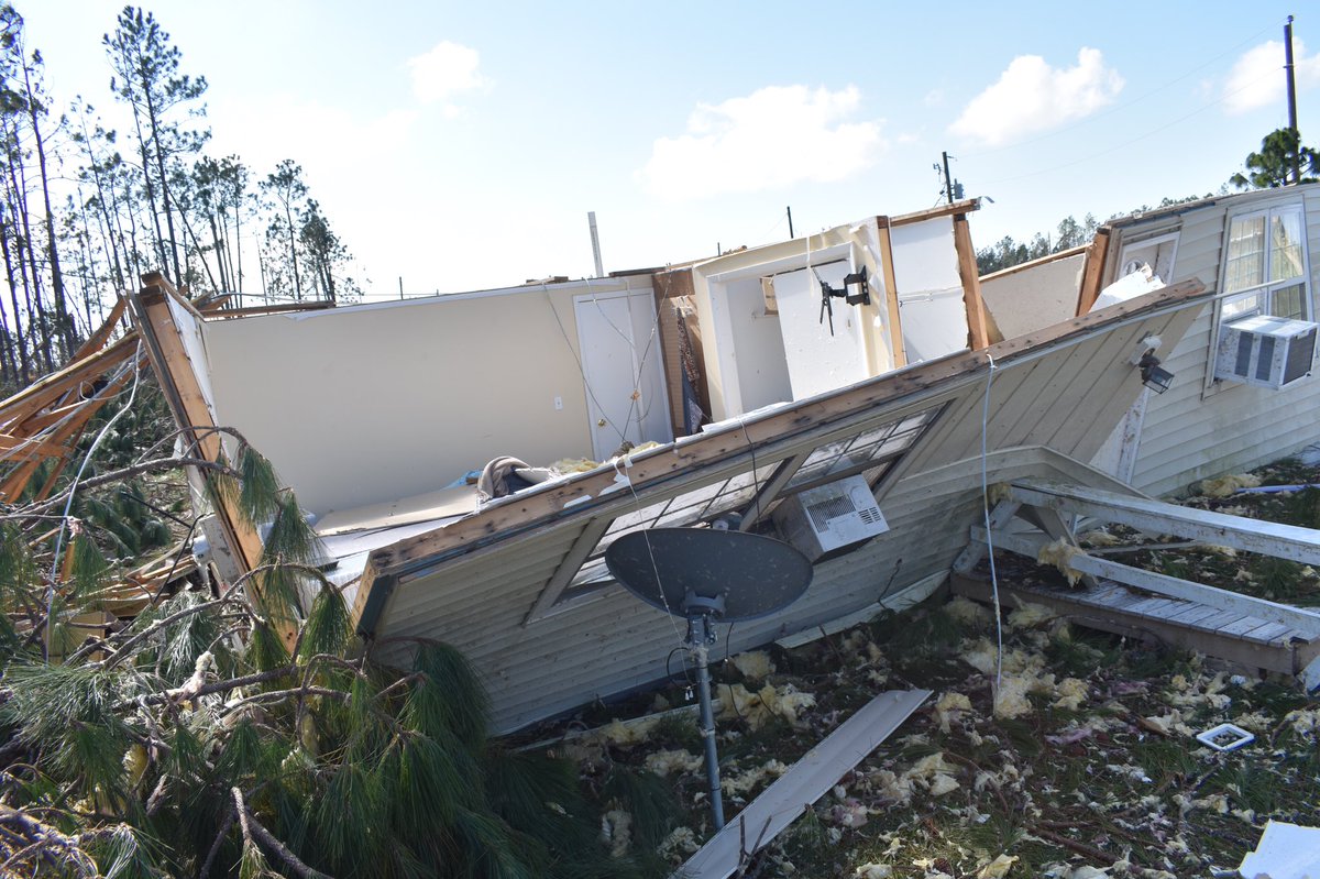 GulfCountySO's tweet photo. This is a Gulf County Sheriff’s Deputy’s House. 

He’s 23-years-old.

He hasn’t missed a day of work since #HurricaneMichael.

#LESM https://t.co/iiwzXbOvnJ