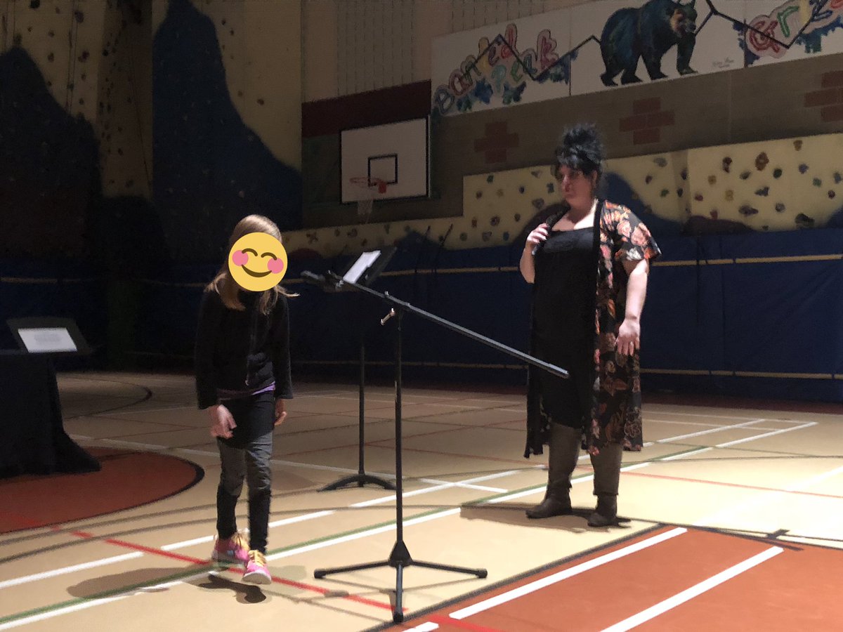 MacFarquharS's tweet photo. This week is #ArtistinResidence with @michelleminke ! We practiced walking out onto the stage and saying our 3 #powerwords to give us #confidence! #fun #opera https://t.co/1Rp6cqmBjQ