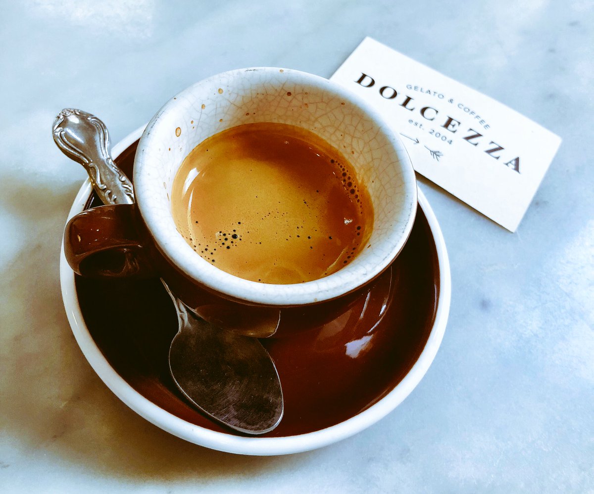 EricWearsTweed's tweet photo. @TimeOutDC @CoffeeGeek #BethesdaRow @dolcezzagelato - A perfect doppio pull by the barista!  Perfectly hot against a cold white Carrara marble backdrop...Handcrafted in the District of Columbia! https://t.co/L4gTJhHuZA